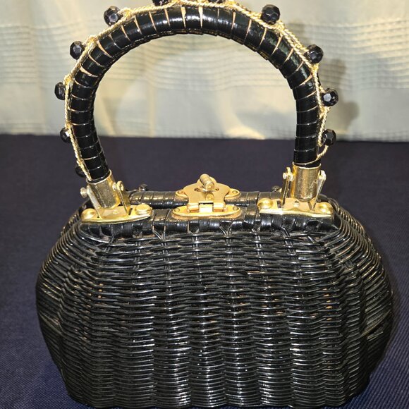 Vintage Wicker Basket Purse - Picture 3 of 6